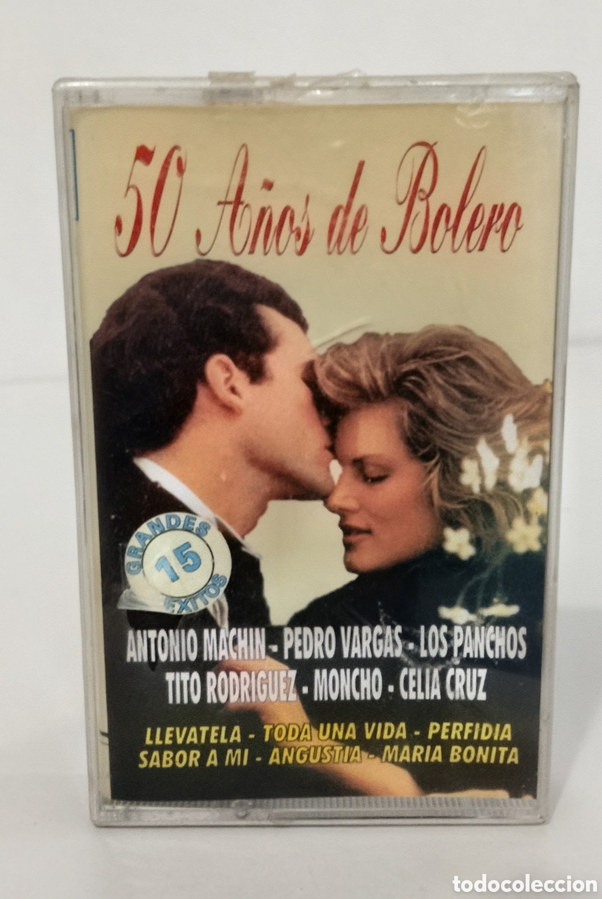 Casetes antiguos: 50 A&Ntilde;OS DE BOLEROS - 15 GRANDES EXITOS. CASSETTE PRECINTADO