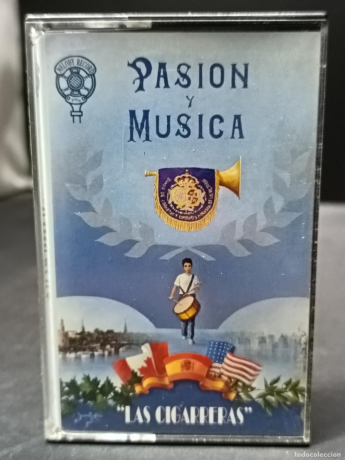 Casetes antiguos: Pasi&oacute;n y M&uacute;sica. Las Cigarreras. Cassette Semana Santa Sevilla