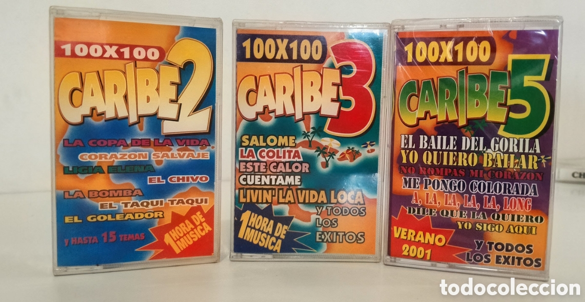 Casetes antiguos: PACK 3 IMPRESCINDIBLES - CARIBE 100X100 (2+3+5). CASSETTES PRECINTADOS