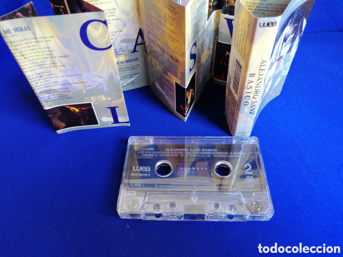 Casetes antiguos: ALEJANDRO SANZ - B&Aacute;SICO - A&Ntilde;O 1993 WEA 1 - Foto 4