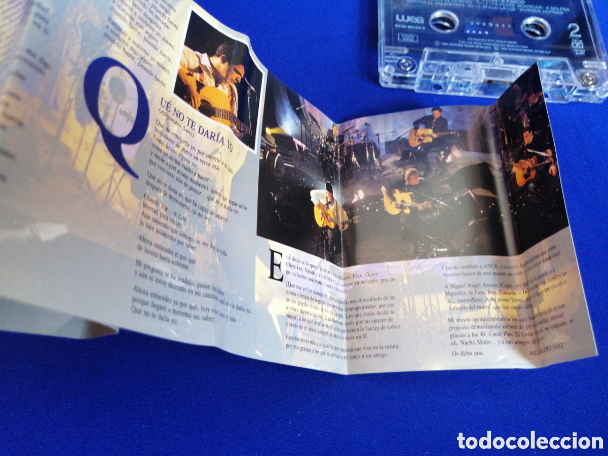Casetes antiguos: ALEJANDRO SANZ - B&Aacute;SICO - A&Ntilde;O 1993 WEA 1 - Foto 6