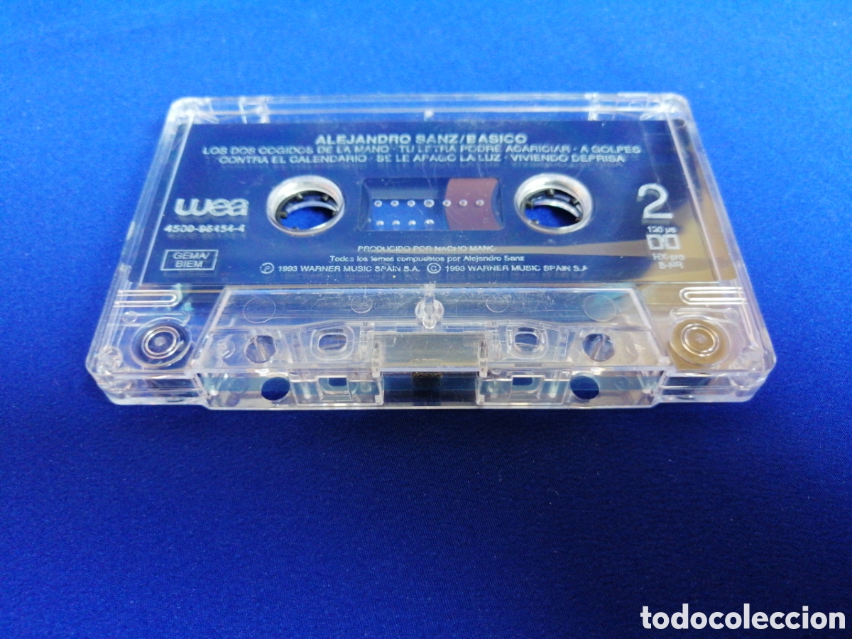 Casetes antiguos: ALEJANDRO SANZ - B&Aacute;SICO - A&Ntilde;O 1993 WEA 1 - Foto 7