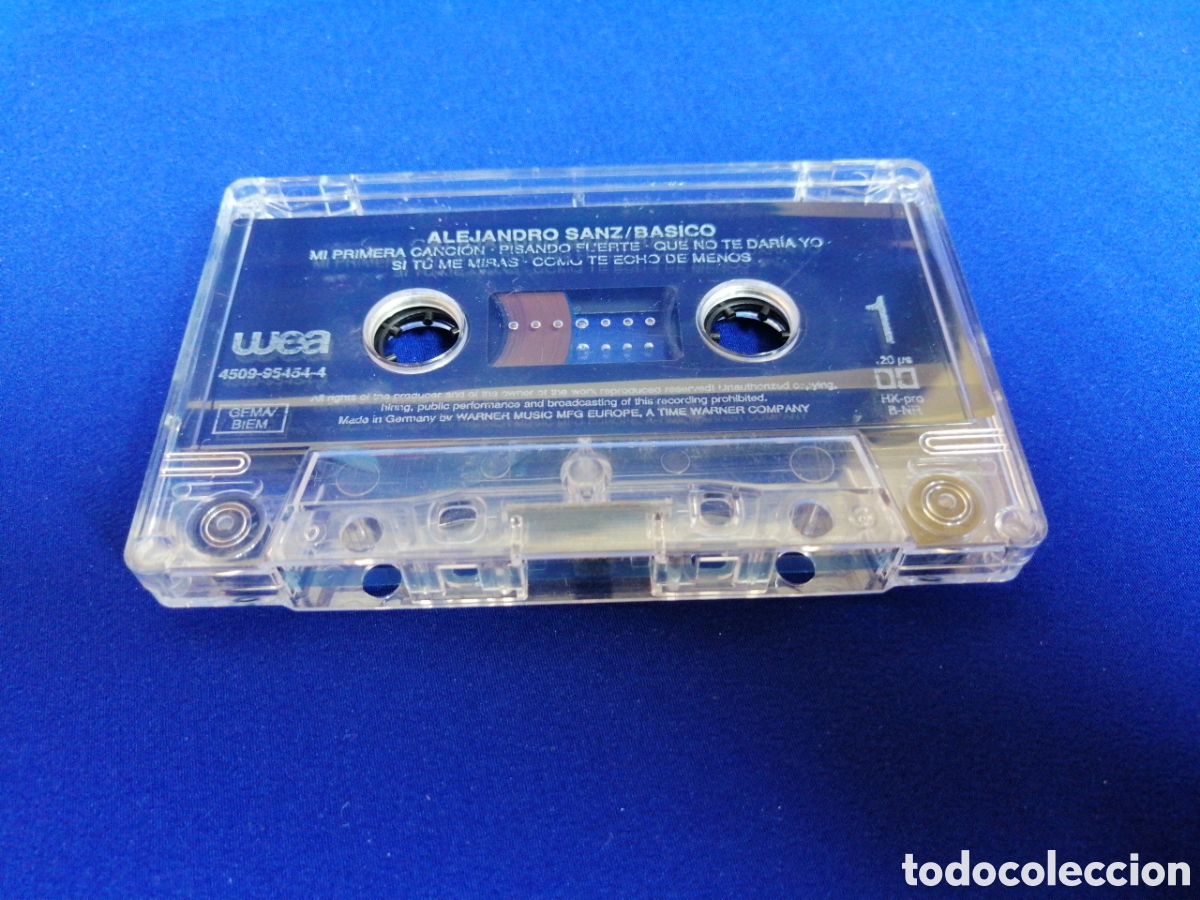 Casetes antiguos: ALEJANDRO SANZ - B&Aacute;SICO - A&Ntilde;O 1993 WEA 1 - Foto 8