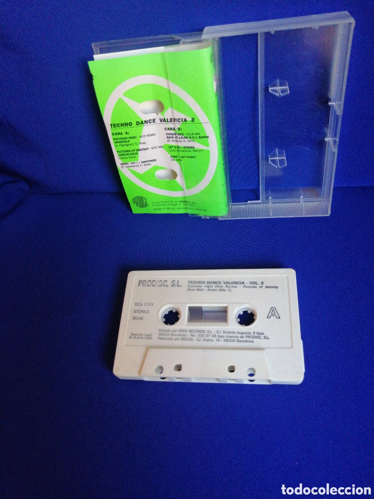Casetes antiguos: TECHNO DANCE VALENCIA - VOL. 3 - A&Ntilde;O 1995 PRODISC, S. L. - Foto 2