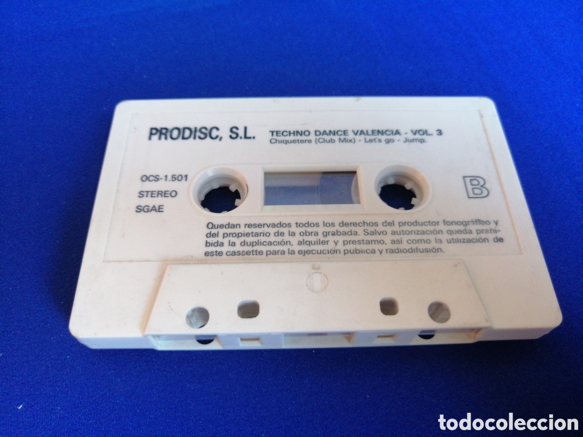 Casetes antiguos: TECHNO DANCE VALENCIA - VOL. 3 - A&Ntilde;O 1995 PRODISC, S. L. - Foto 5