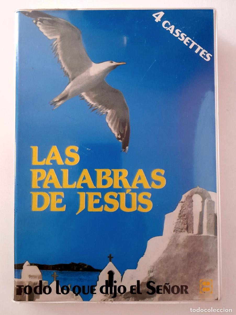 Casetes antiguos: Las Palabras de Jes&uacute;s Todo lo que dijo el Se&ntilde;or 4 cassettes casetes estuche religi&oacute;n Edibesa 1985