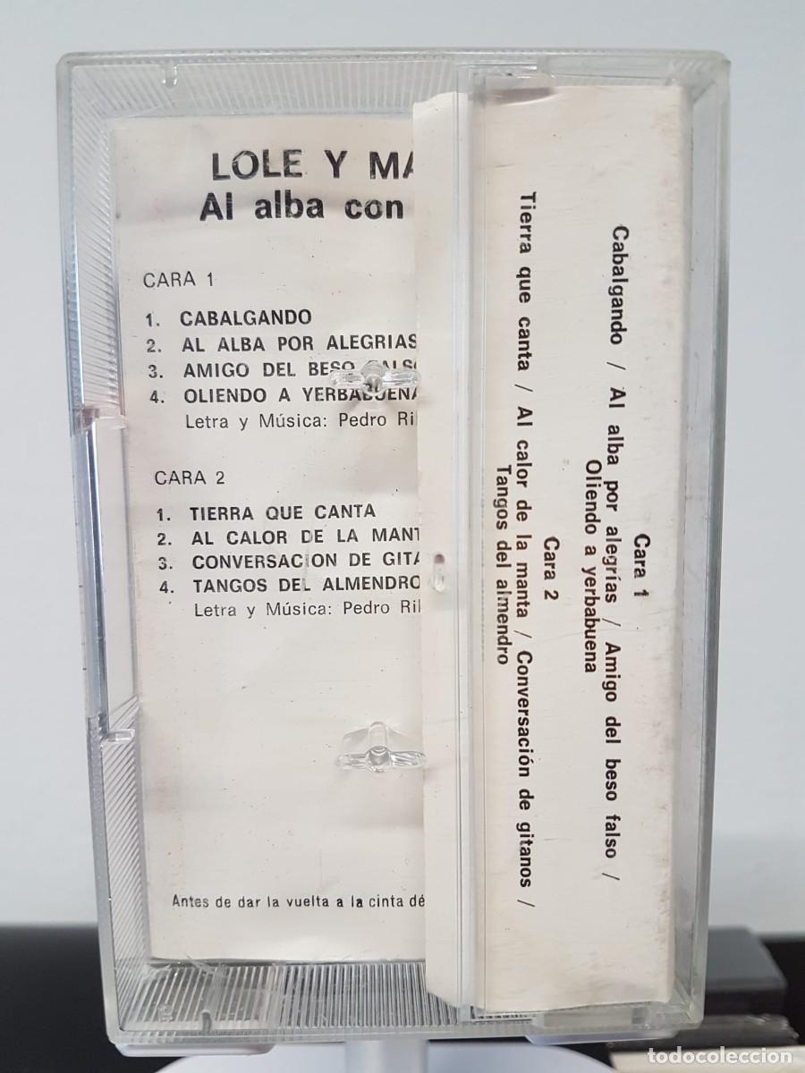 Casetes antiguos: Lole y Manuel - Al Alba con Alegr&iacute;a (Cassette) - Foto 2
