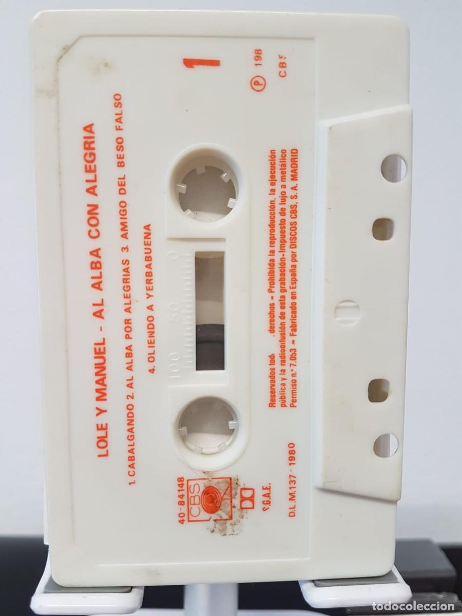 Casetes antiguos: Lole y Manuel - Al Alba con Alegr&iacute;a (Cassette) - Foto 3