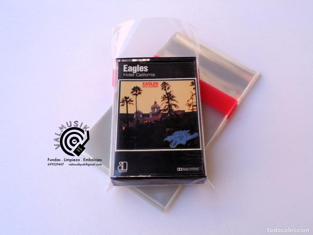 Casetes antiguos: 100 FUNDAS CON AUTOCIERRE ADHESIVO PARA CAJAS CINTA CASSETTE - NUEVAS -