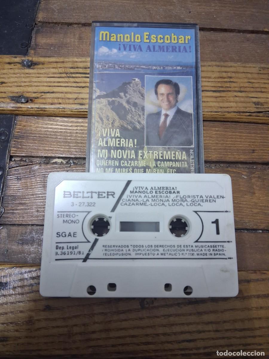 Casetes antiguos: Casete cinta de m&uacute;sica Manolo Escobar Viva Almer&iacute;a Mi novia extreme&ntilde;a La monja mora Mujer asturiana