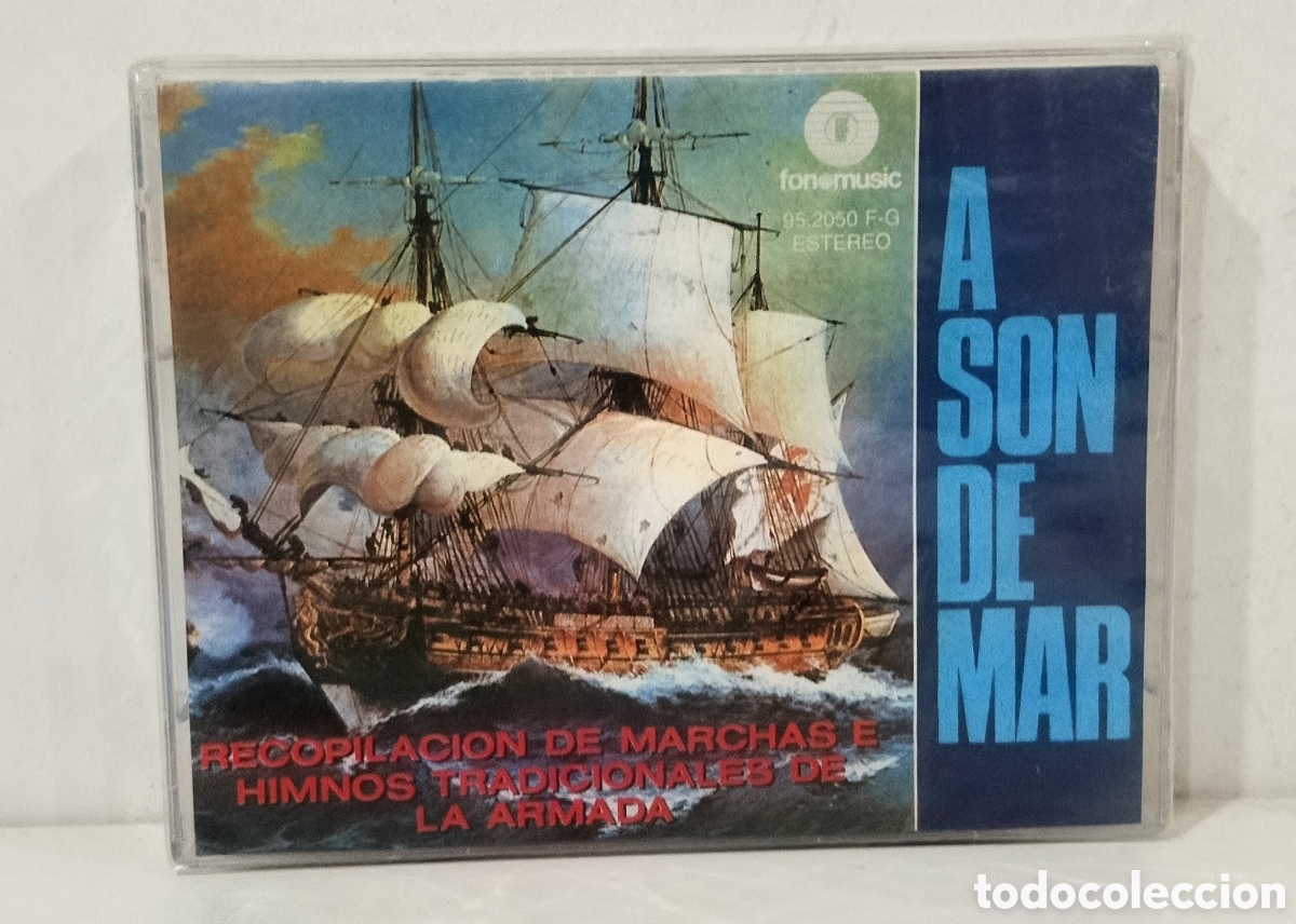 Casetes antiguos: A SON DE MAR - MARCHAS E HIMNOS TRADICIONALES DE LA ARMADA. CASSETTE PRECINTADO