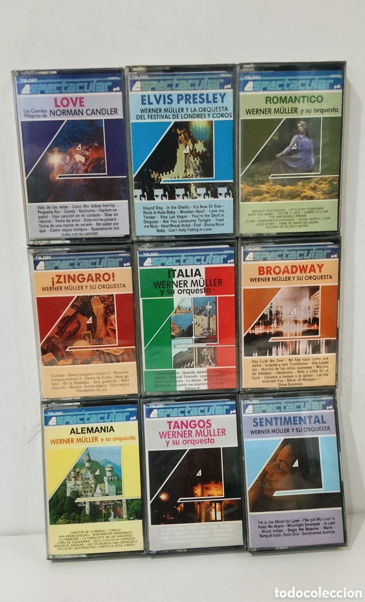 Casetes antiguos: PACK 9 CINTAS EDICI&Oacute;N ESPECTACULAR - WERNER M&Uuml;LLER Y SU ORQUESTA. CASSETTE PRECINTADO