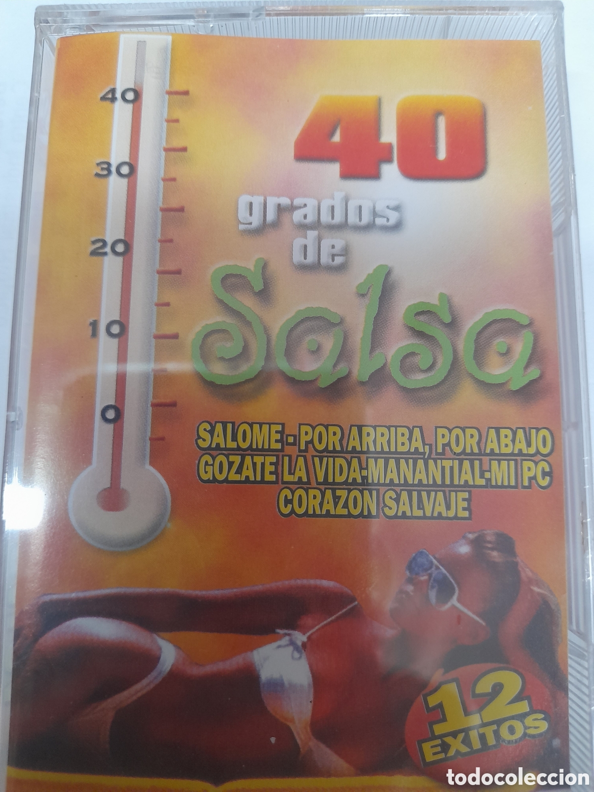 Casetes antiguos: 40 GRADOS de SALSA. 12 &Eacute;xitos. - Foto 1