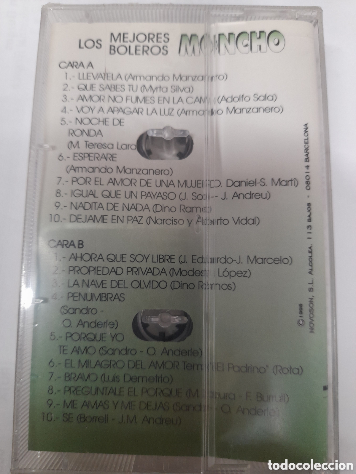 Casetes antiguos: MONCHO. Los 20 Mejores Boleros. - Foto 2