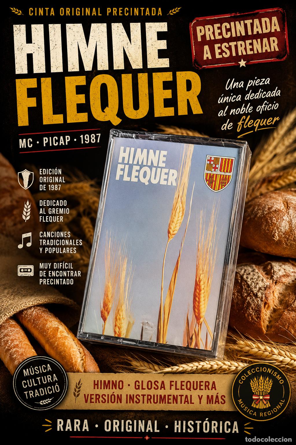Casetes antiguos: HIMNE FLEQUER | MC PICAP 1987 | PRECINTADO | RARA CINTA GREMIAL CATALANA