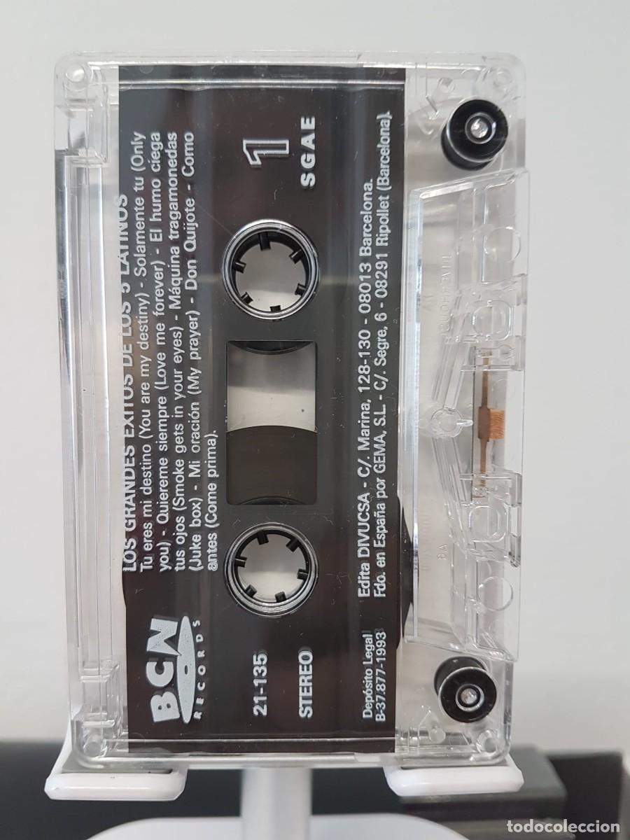 Casetes antiguos: Los 5 Latinos - Los Grandes &Eacute;xitos (Cassette) - Foto 5