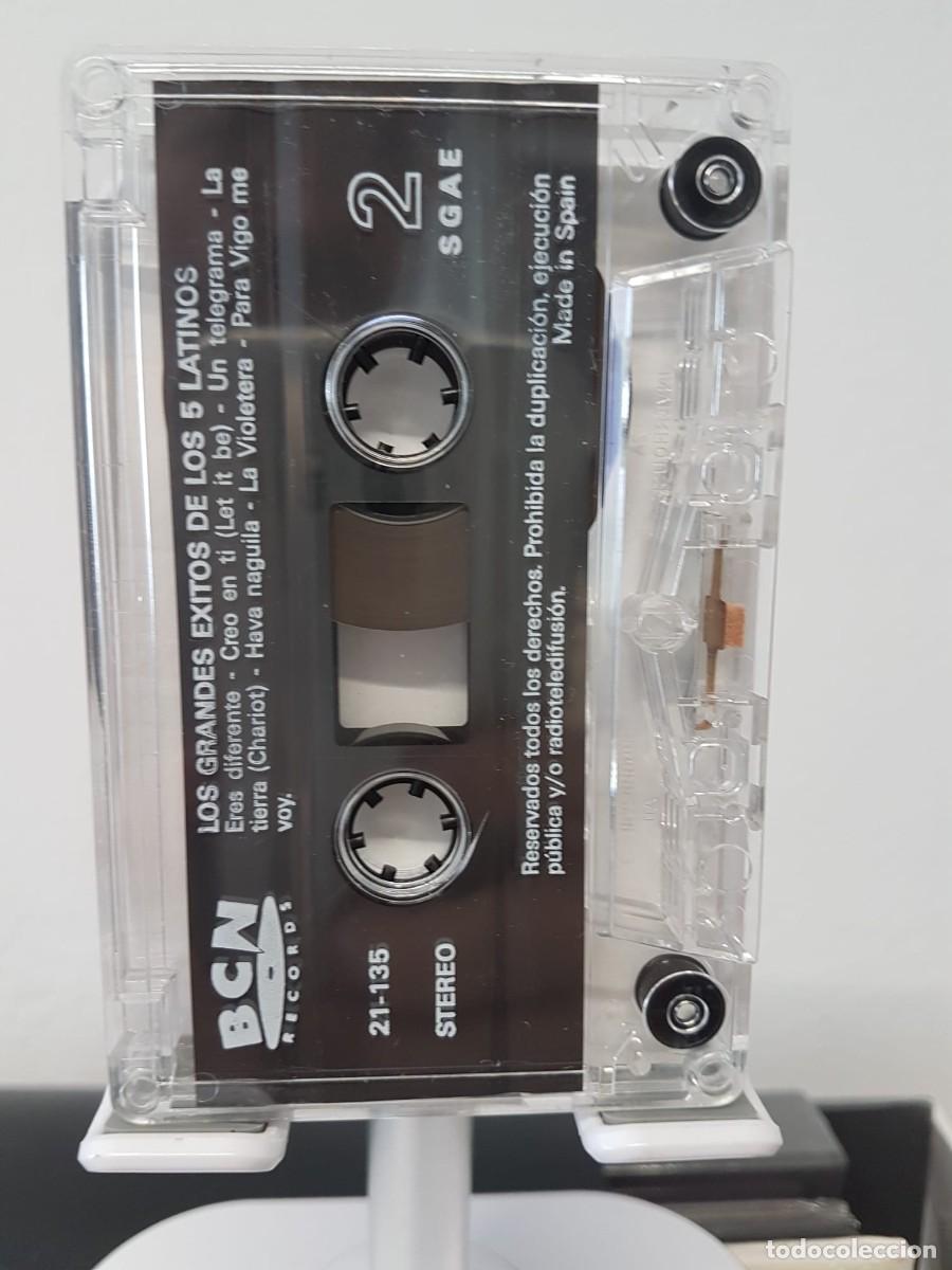 Casetes antiguos: Los 5 Latinos - Los Grandes &Eacute;xitos (Cassette) - Foto 6