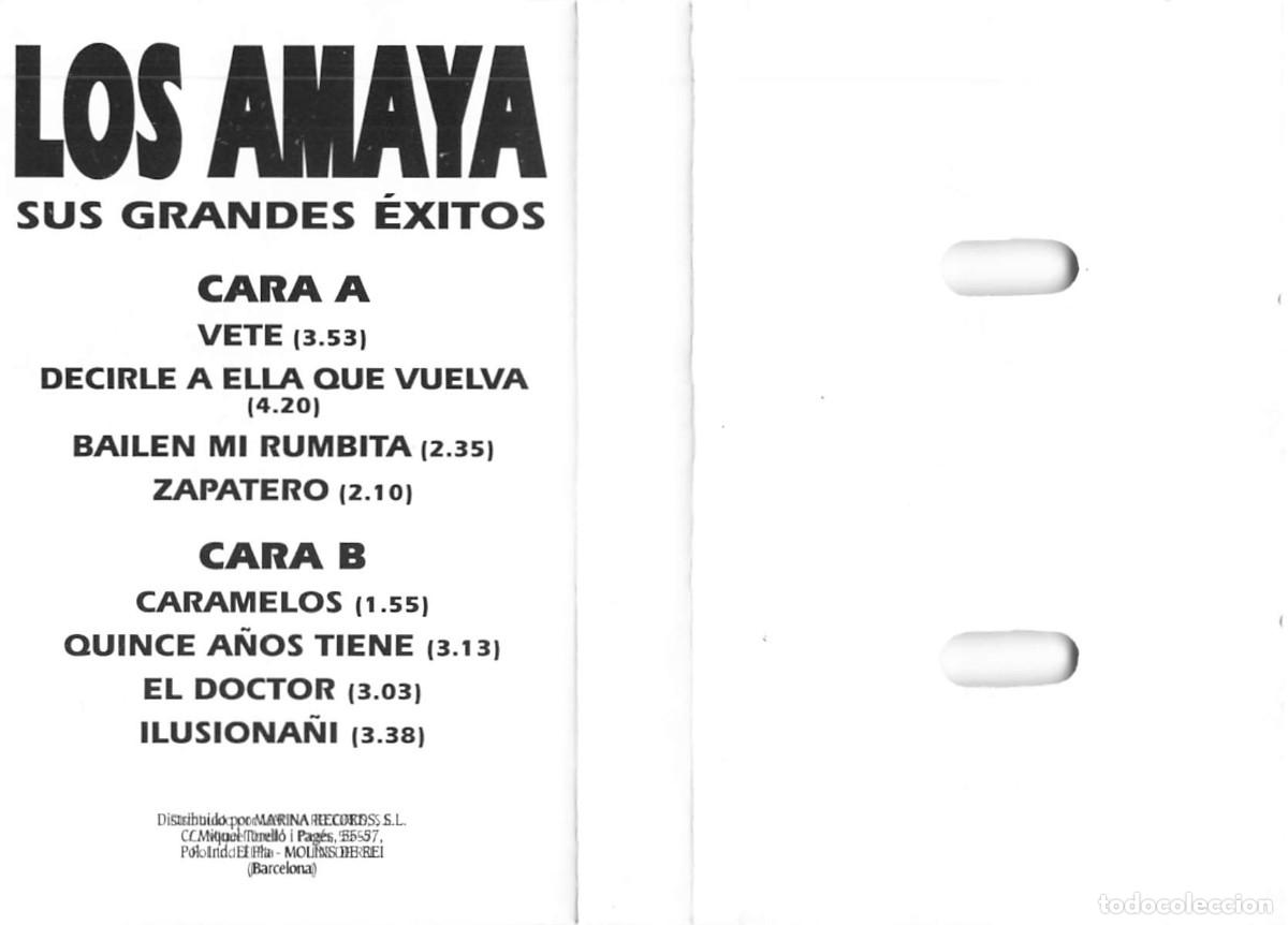 Casetes antiguos: Los Amaya - Sus Grandes &Eacute;xitos (Cassette) - Foto 5