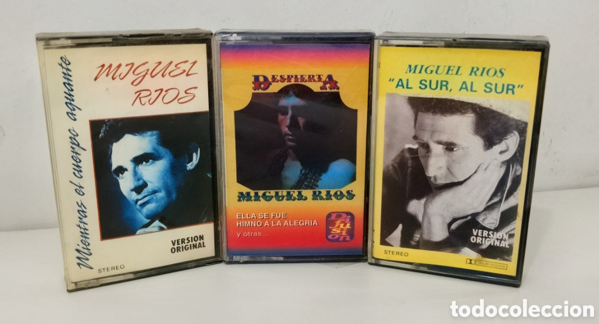Casetes antiguos: PACK 3 CASSETES PRECINTADOS. MIGUEL RIOS