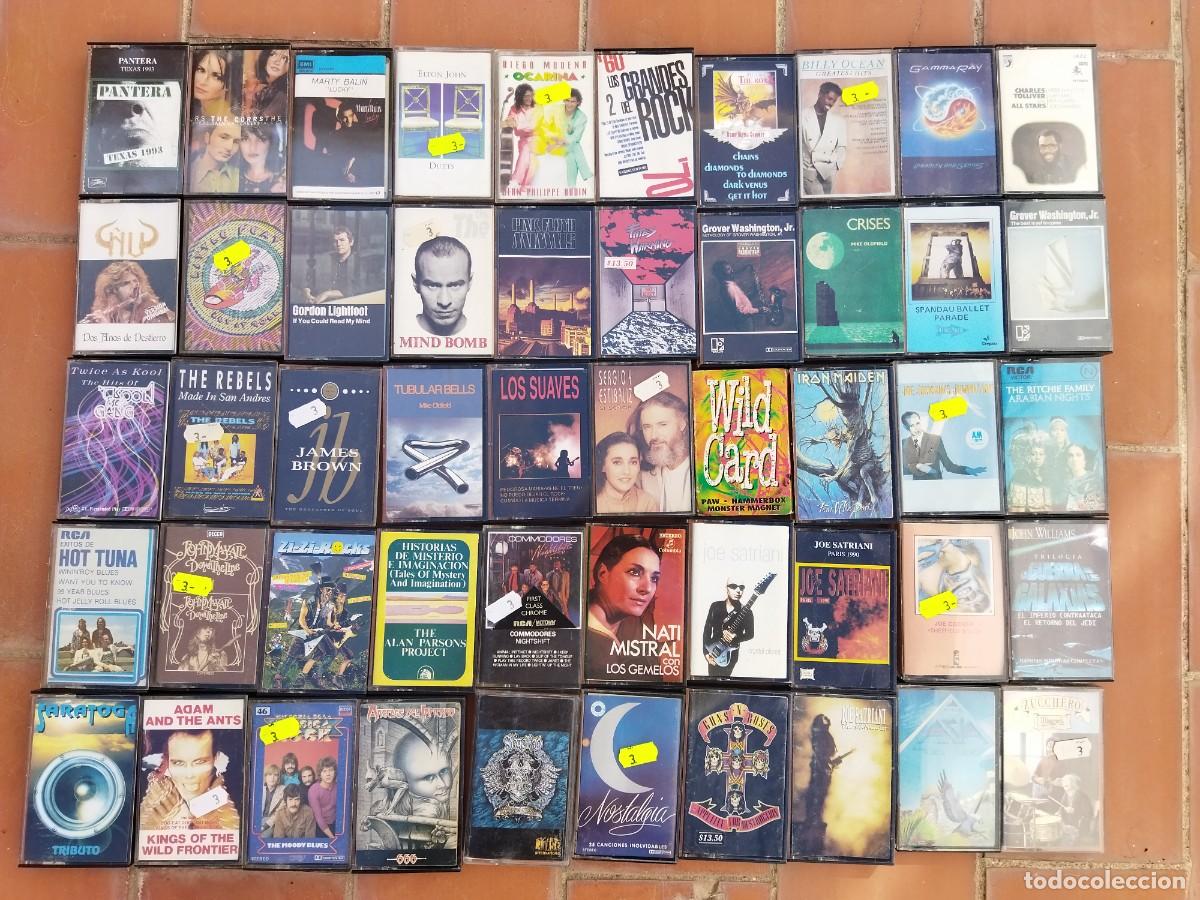 Casetes antiguos: lote de 76 cintas de casetes varios estilos de musica rock duro, pop, etc