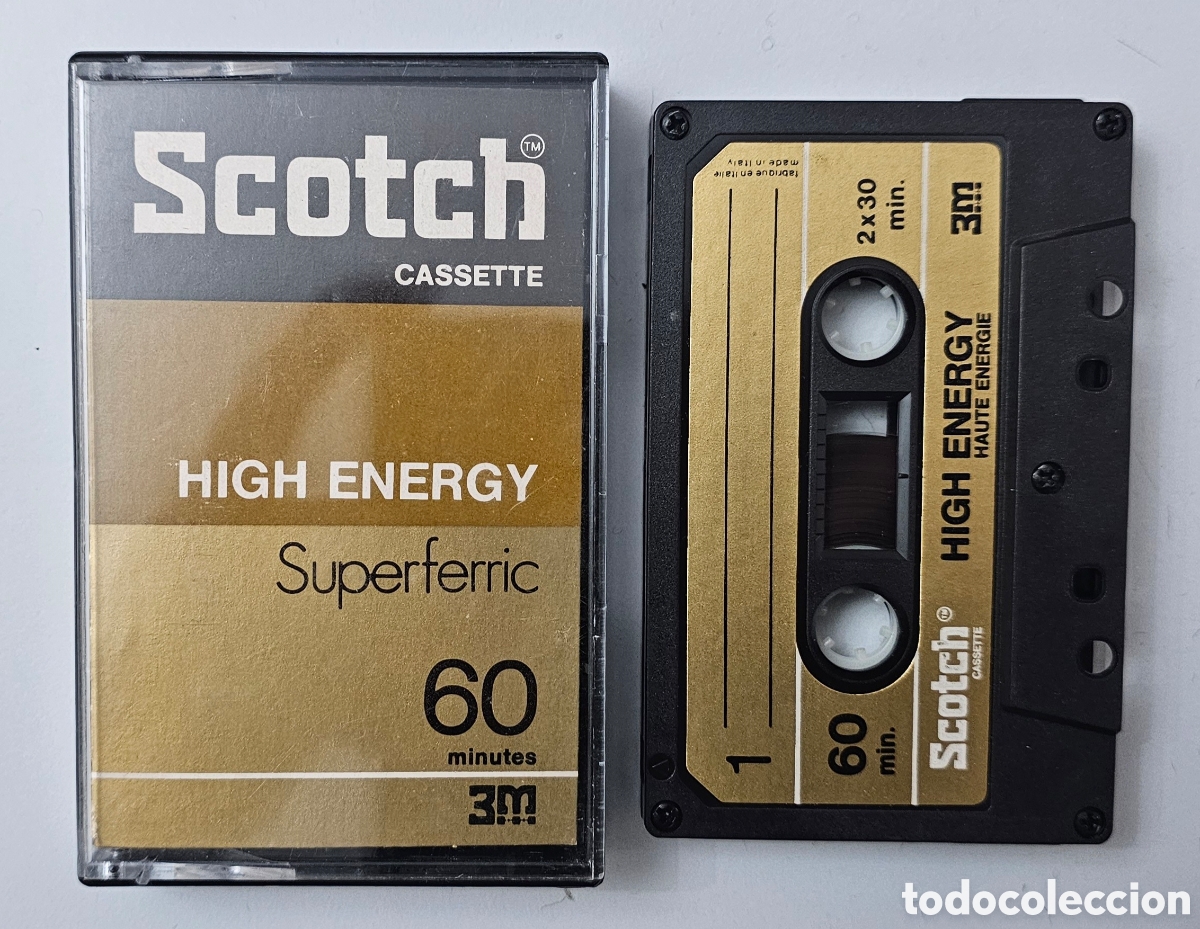 Casetes antiguos: CASSETTE SCOTCH C60 SUPERFERRIC 3M (Italia - 1975) Usada en blanco RARA