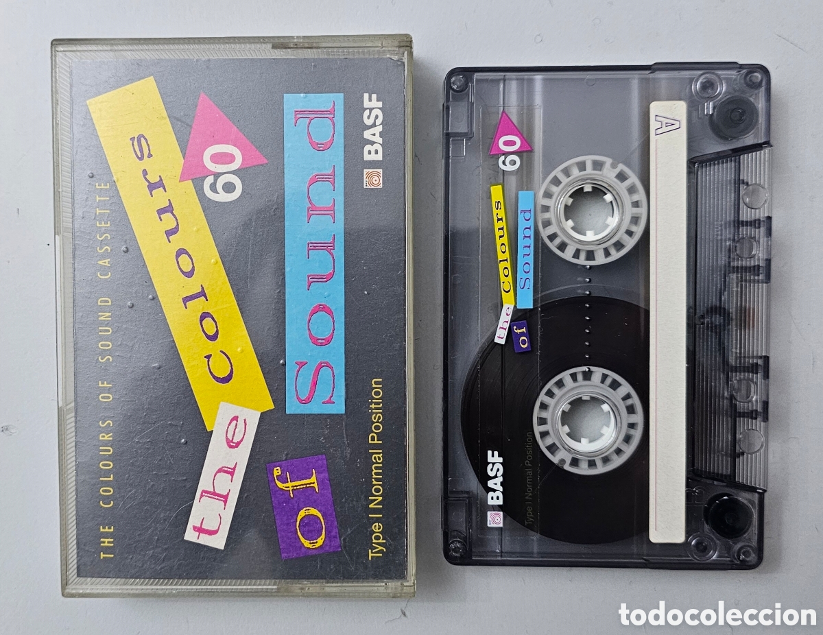 Casetes antiguos: CASSETTE BASF 60 The Colours Of Sound (Alemania - 1989) Usada en blanco RARA
