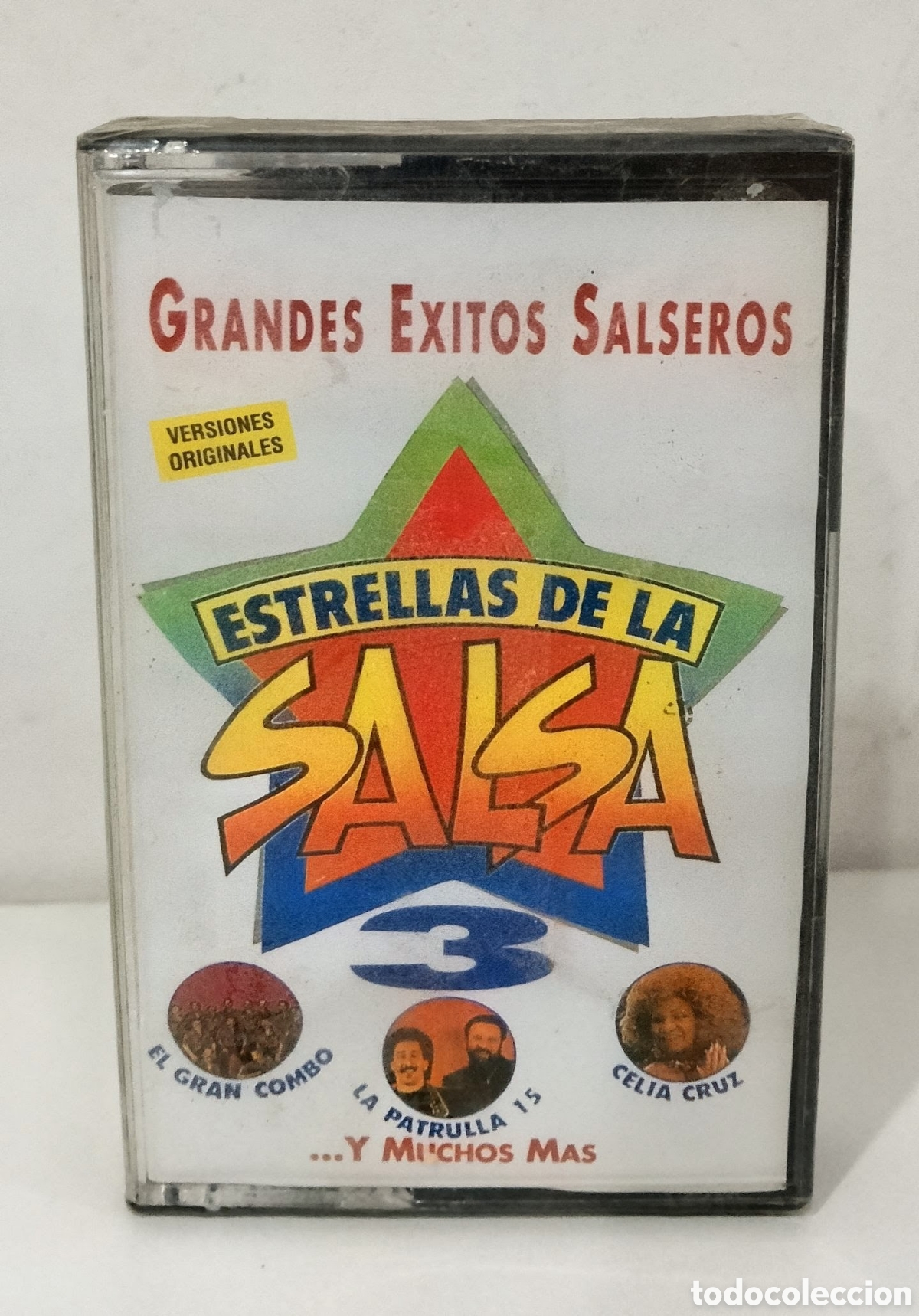 Casetes antiguos: ESTRELLAS DE LA SALSA 3 - GRANDES &Eacute;XITOS SALSEROS. CASSETTE PRECINTADO