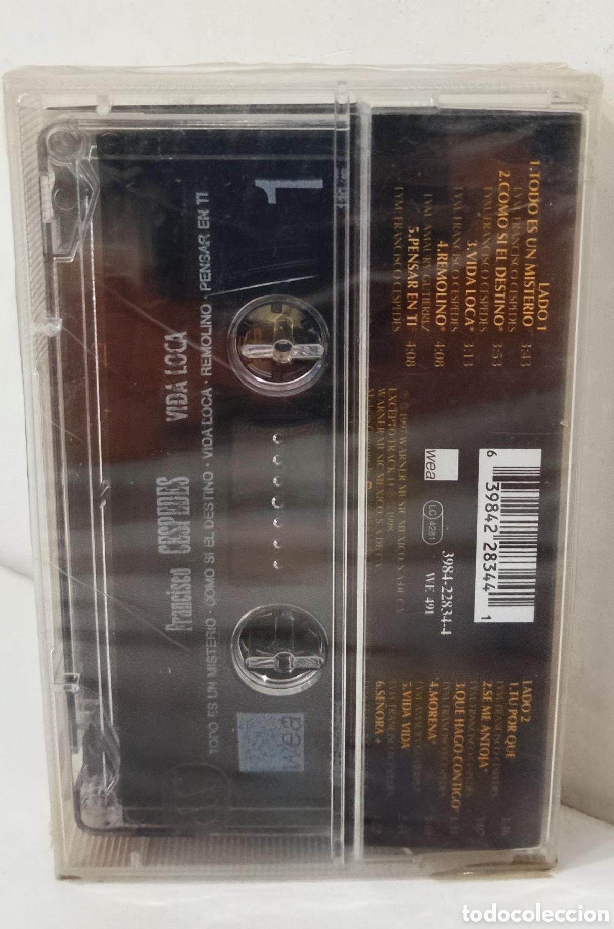 Casetes antiguos: FRANCISCO CESPEDES - VIDA LOCA. CASSETTE PRECINTADO - Foto 3