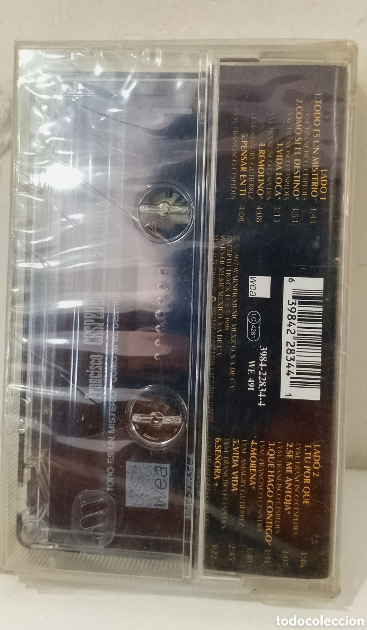 Casetes antiguos: FRANCISCO CESPEDES - VIDA LOCA. CASSETTE PRECINTADO - Foto 4