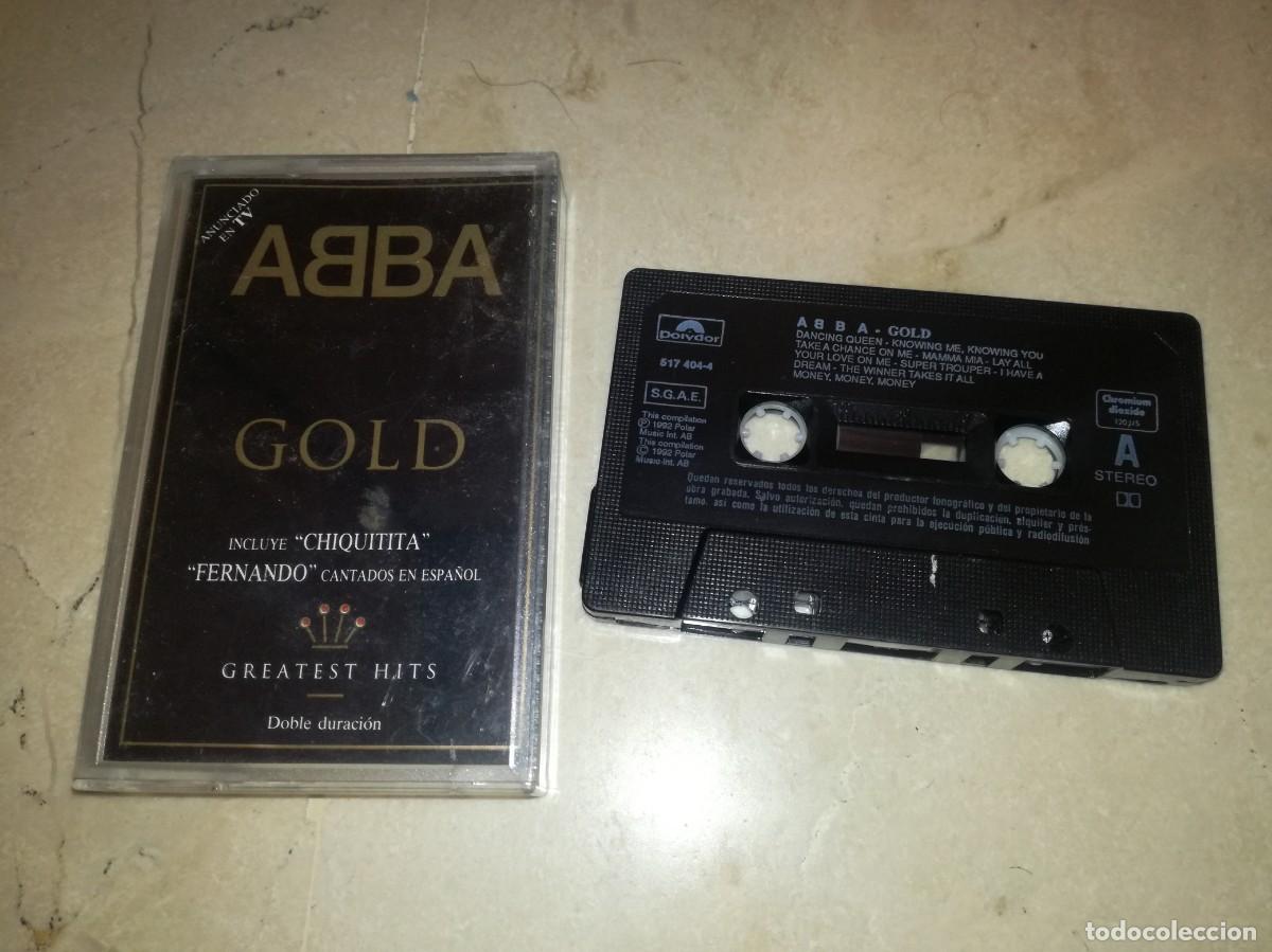 Casetes antiguos: ABBA GOLD-GREATEST HITS-DOBLE DURACI&Oacute;N-EDICI&Oacute;N ESPA&Ntilde;OLA
