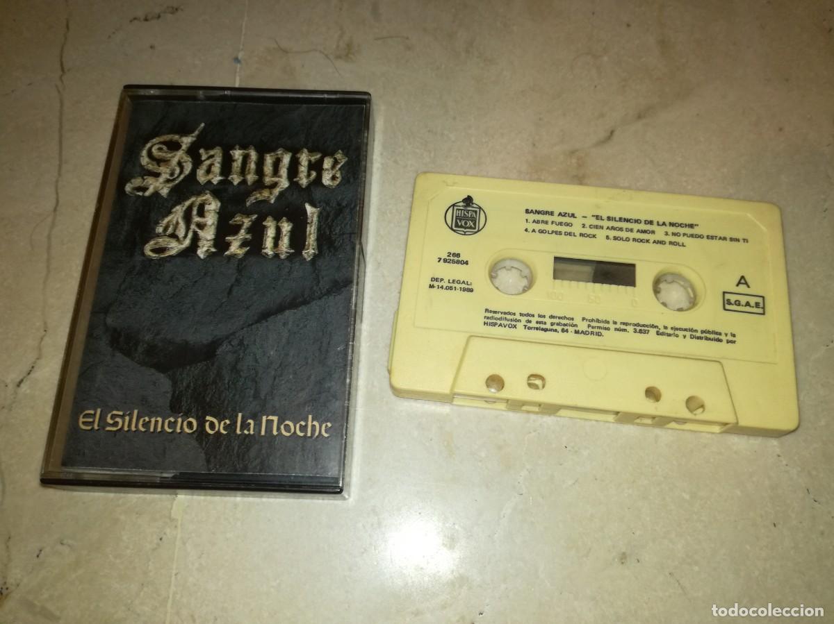 Casetes antiguos: SANGRE AZUL-EL SILENCIO DE LA NOCHE-ORIGINAL 1989