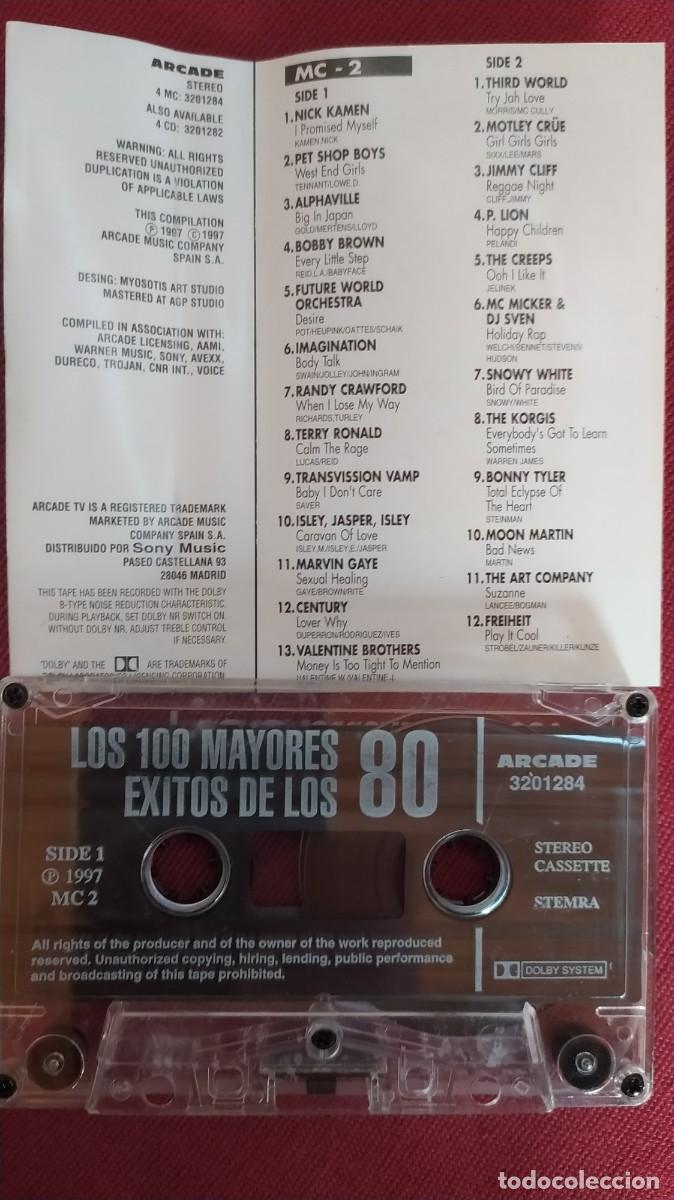 Casetes antiguos: cinta casette Los cien mayores &eacute;xitos de los 80 (cinta doble) - Foto 3