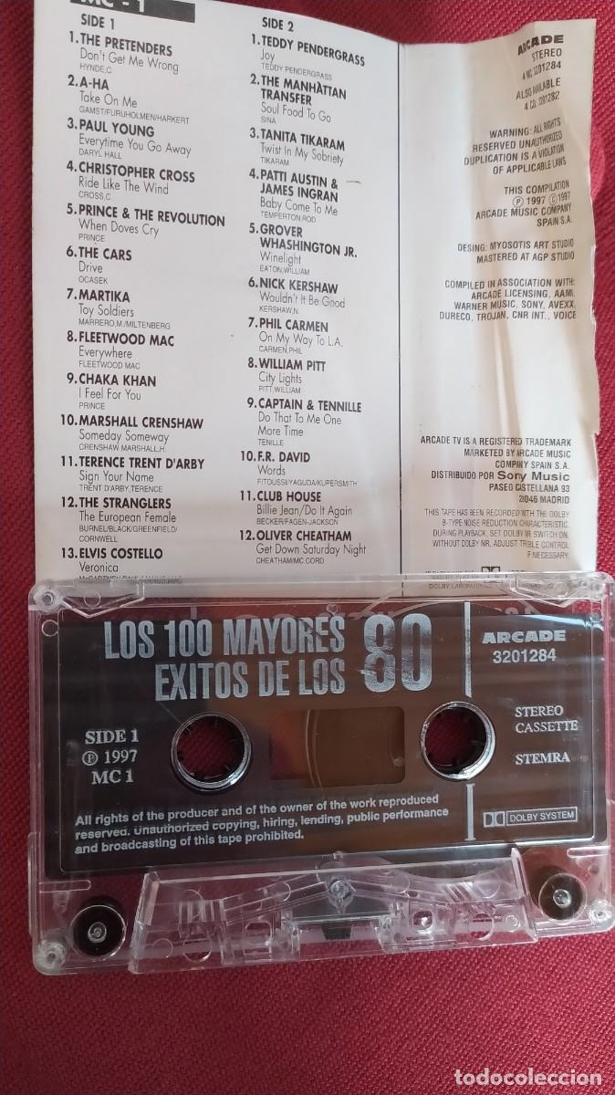 Casetes antiguos: cinta casette Los cien mayores &eacute;xitos de los 80 (cinta doble) - Foto 4