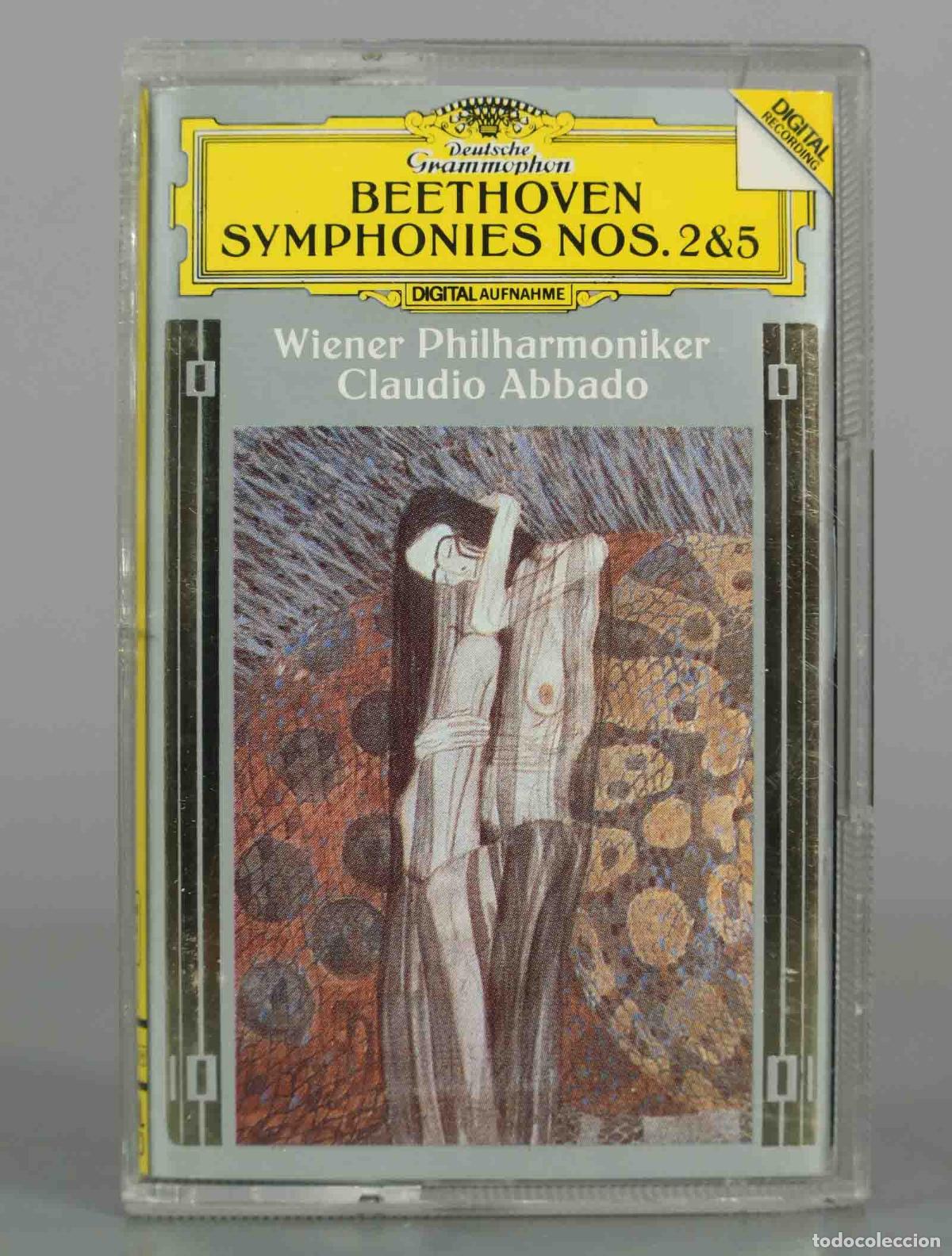 Casetes antiguos: CASSETTE. Beethoven: Symphonies Nos. 2 and 5 - Wiener Philharmoniker, Claudio Abbado