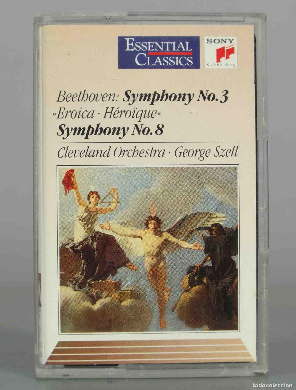 Casetes antiguos: CASSETTE. Beethoven: Sinfon&iacute;as n.&ordm; 3 Eroica y n.&ordm; 8 - Orquesta de Cleveland, George Szell
