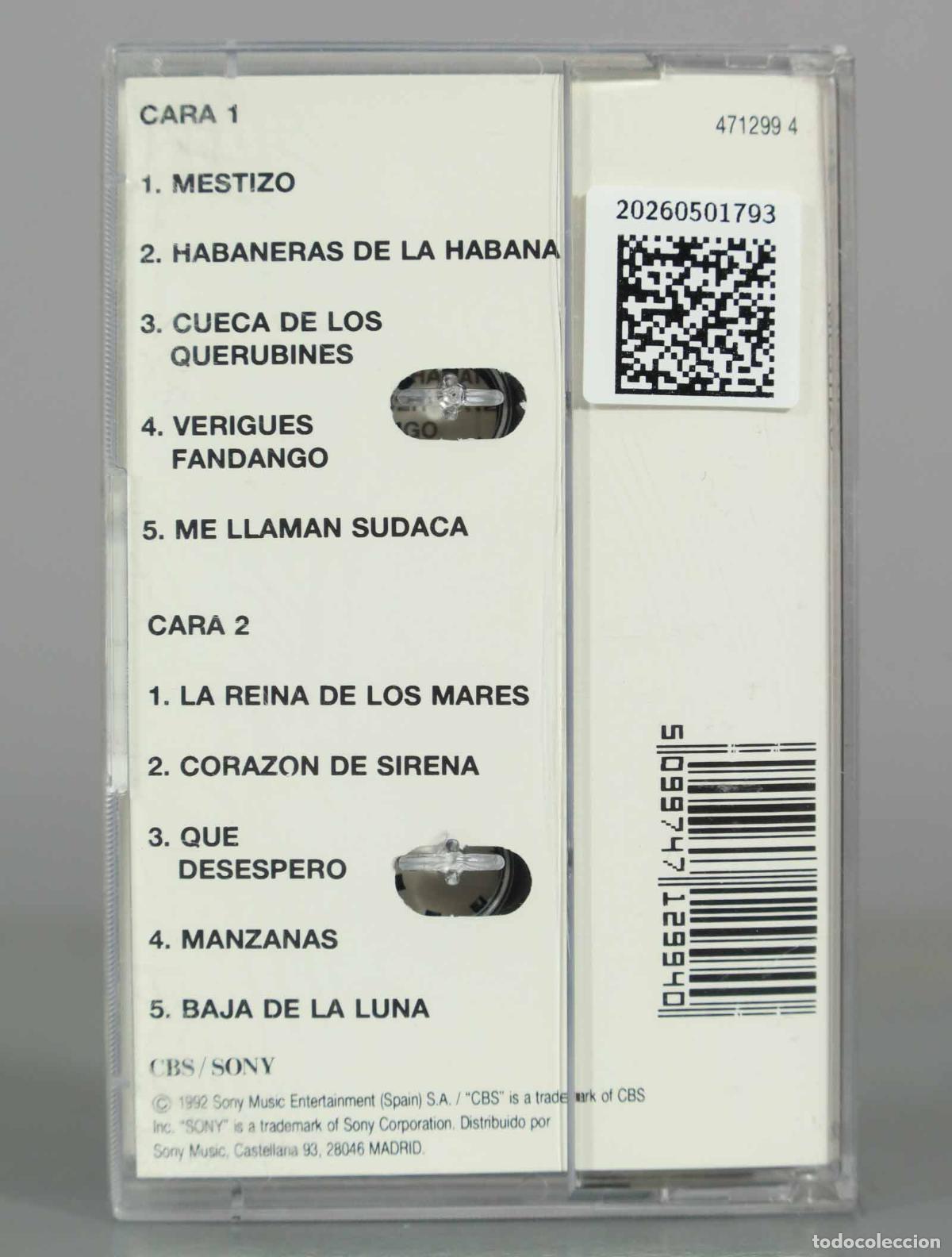 Casetes antiguos: CASSETTE. Mestizo - Carlos Cano - Foto 2
