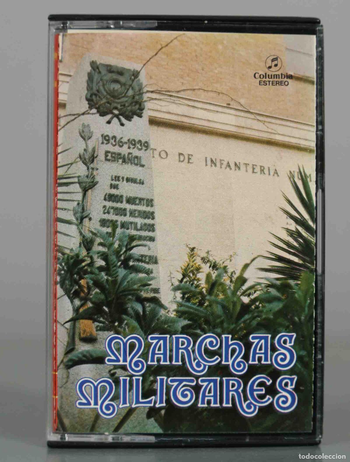 Casetes antiguos: CASSETTE. Marchas Militares - Banda de M&uacute;sica, Cornetas y Tambores de la 1&ordf; Regi&oacute;n Militar, Miguel