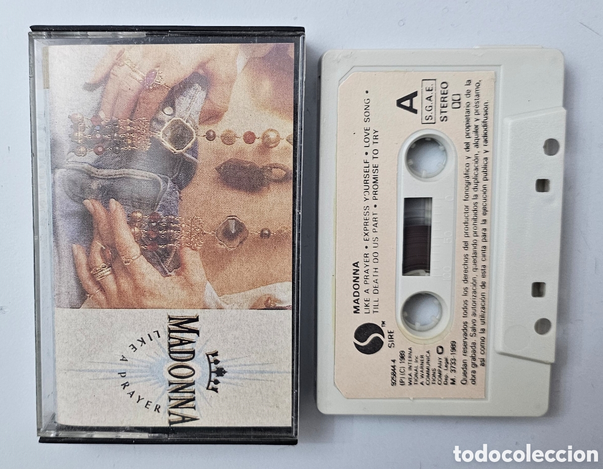 Casetes antiguos: CASSETTE MADONNA - Like a prayer (Espa&ntilde;a - Sire - 1989) POP QUEEN