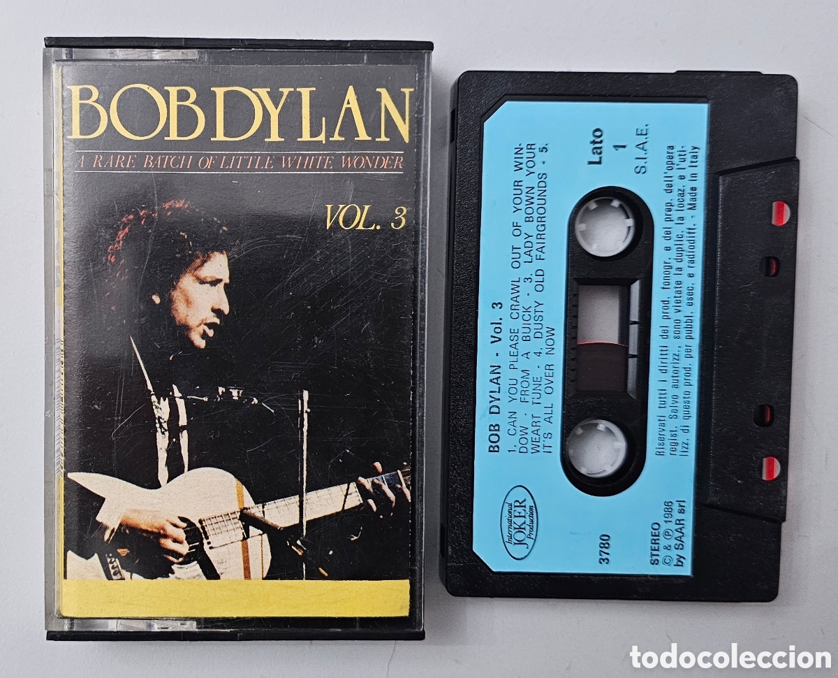 Casetes antiguos: CASSETTE BOB DYLAN - A rare batch of little white wonder Vol.3 (Italia - Joker - 1986) FOLK ROCK