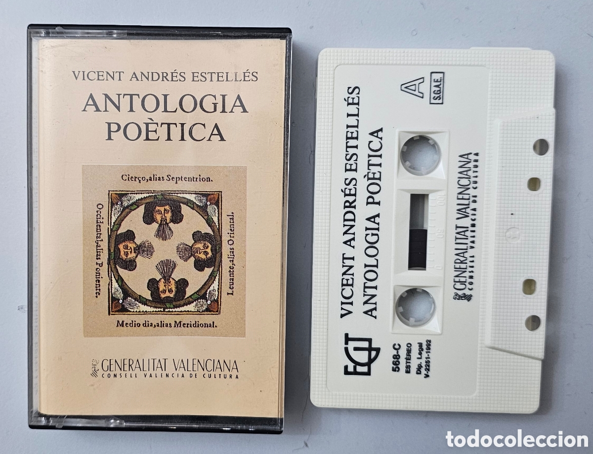 Casetes antiguos: CASSETTE VICENT ANDRES ESTELLES - Antolog&iacute;a po&eacute;tica (Espa&ntilde;a - EGT - 1992) RAREZA MUY ESCASA