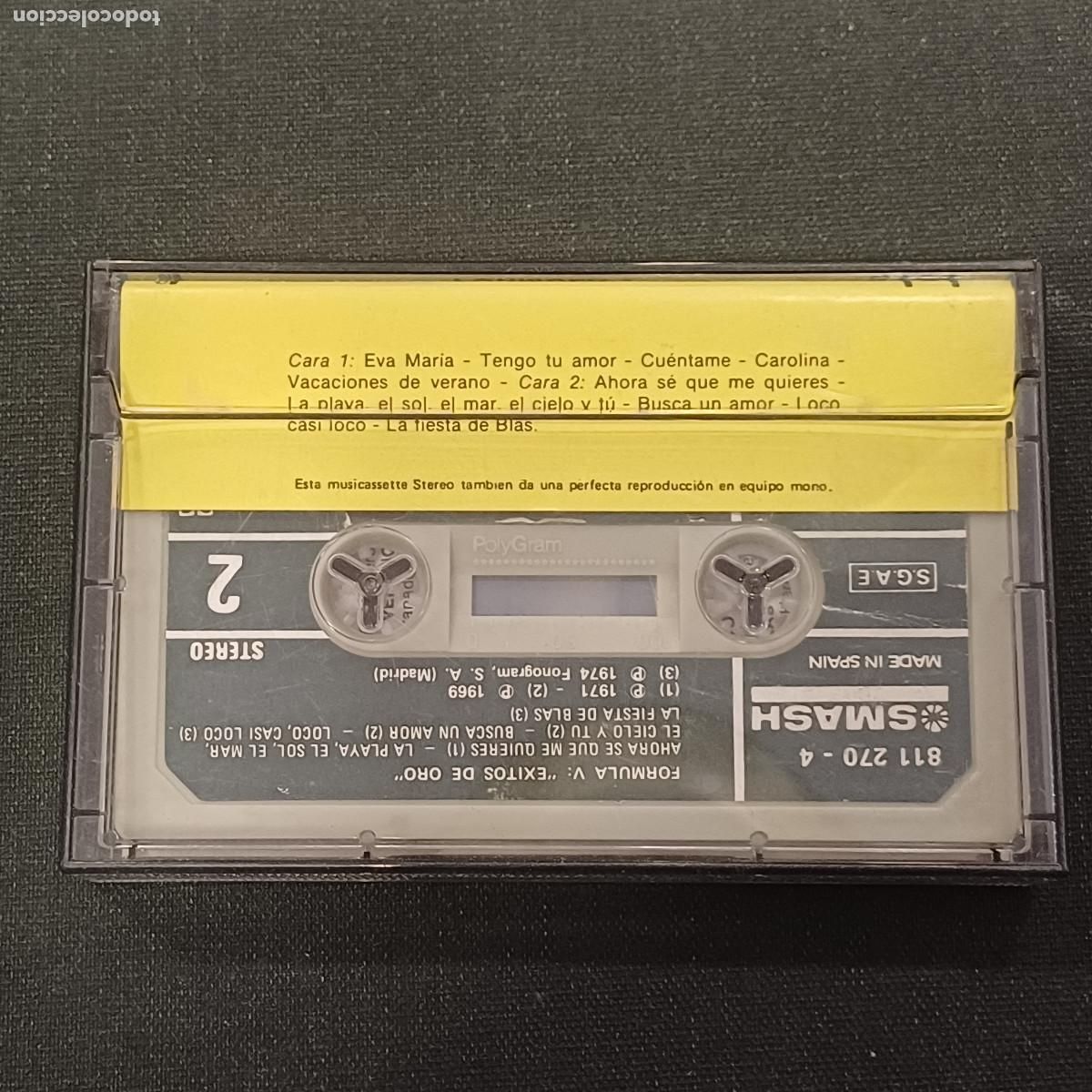 Casetes antiguos: FORMULA V/EXITOS DE ORO/CASETE. - Foto 3