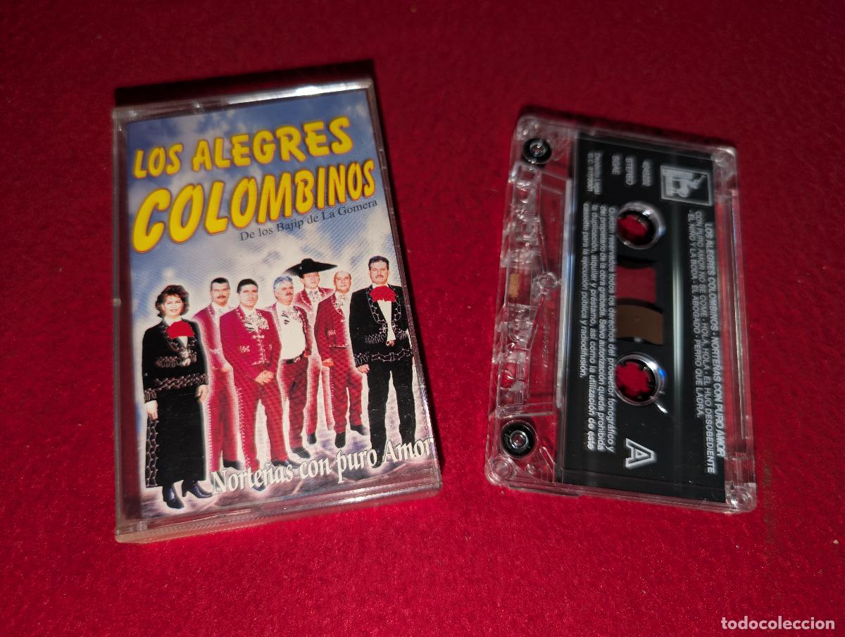 Casetes antiguos: LOS ALEGRES COLOMBINOS Norte&ntilde;as con puro amor. De los Bajip de La Gomera K7 CASSETTE 2001 CANARIAS