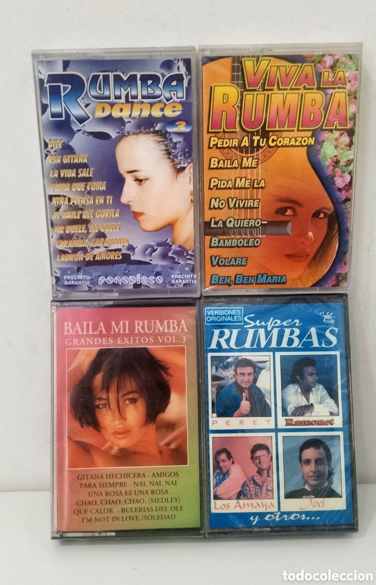 Casetes antiguos: PACK RUMBAS DE LOS A&Ntilde;OS 90 - 4 CASSETTES PRECINTADOS