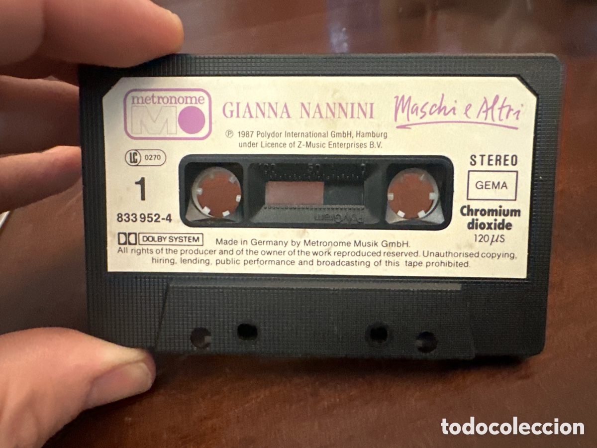 Casetes antiguos: Gianna Nannini &lrm;&ndash; Maschi E Altri. Casete - Foto 4