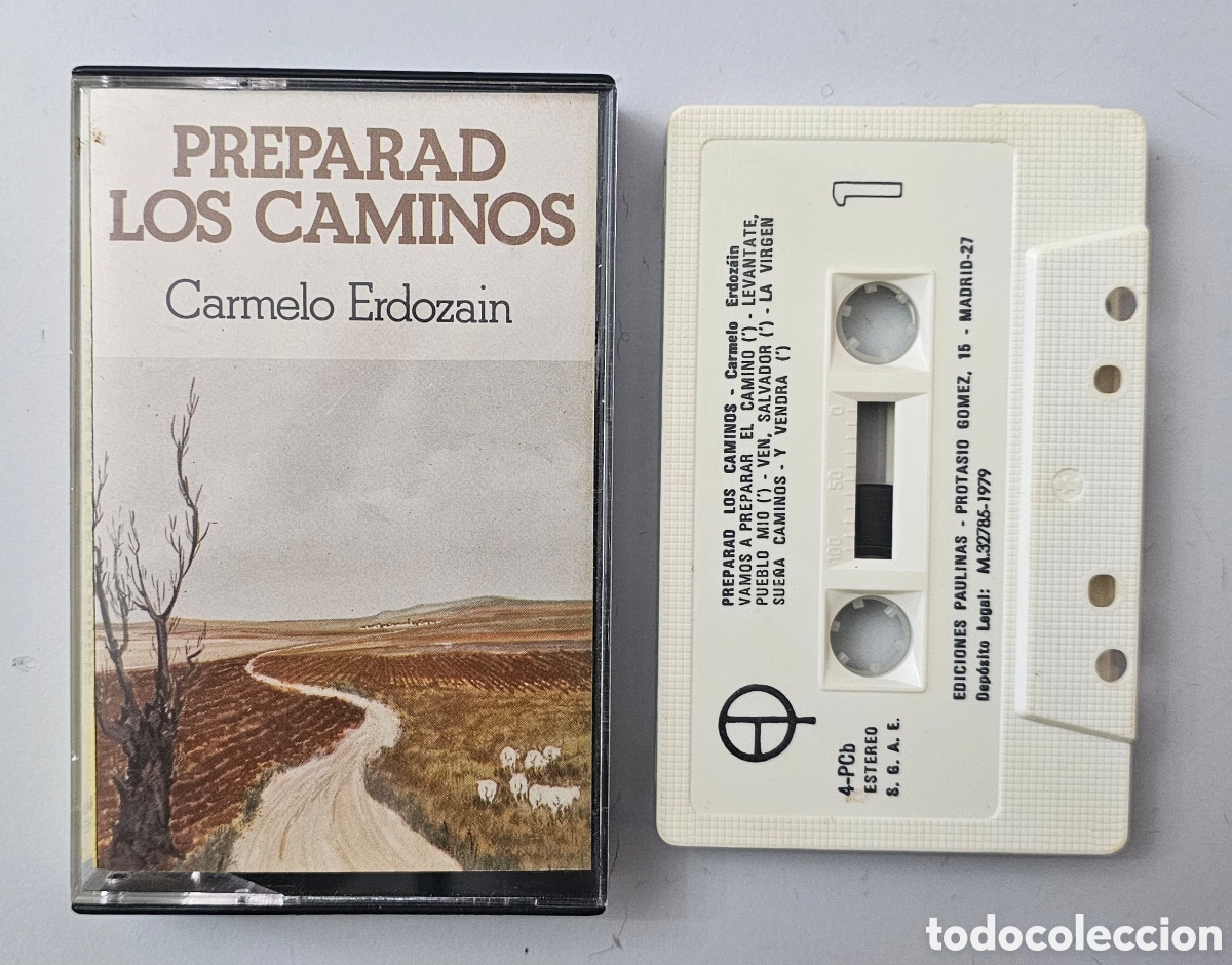 Casetes antiguos: CASSETTE CARMELO ERDOZAIN - Preparad los caminos (Espa&ntilde;a - Paulinas - 1979) XIAN CRISTIANA RARO