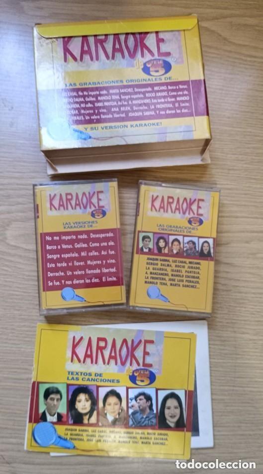 Casetes antiguos: CASETES - KARAOKE DE TELECINCO - A&Ntilde;OS 90 - 2 CASETES - VER FOTOS -al libreto de canciones le faltan