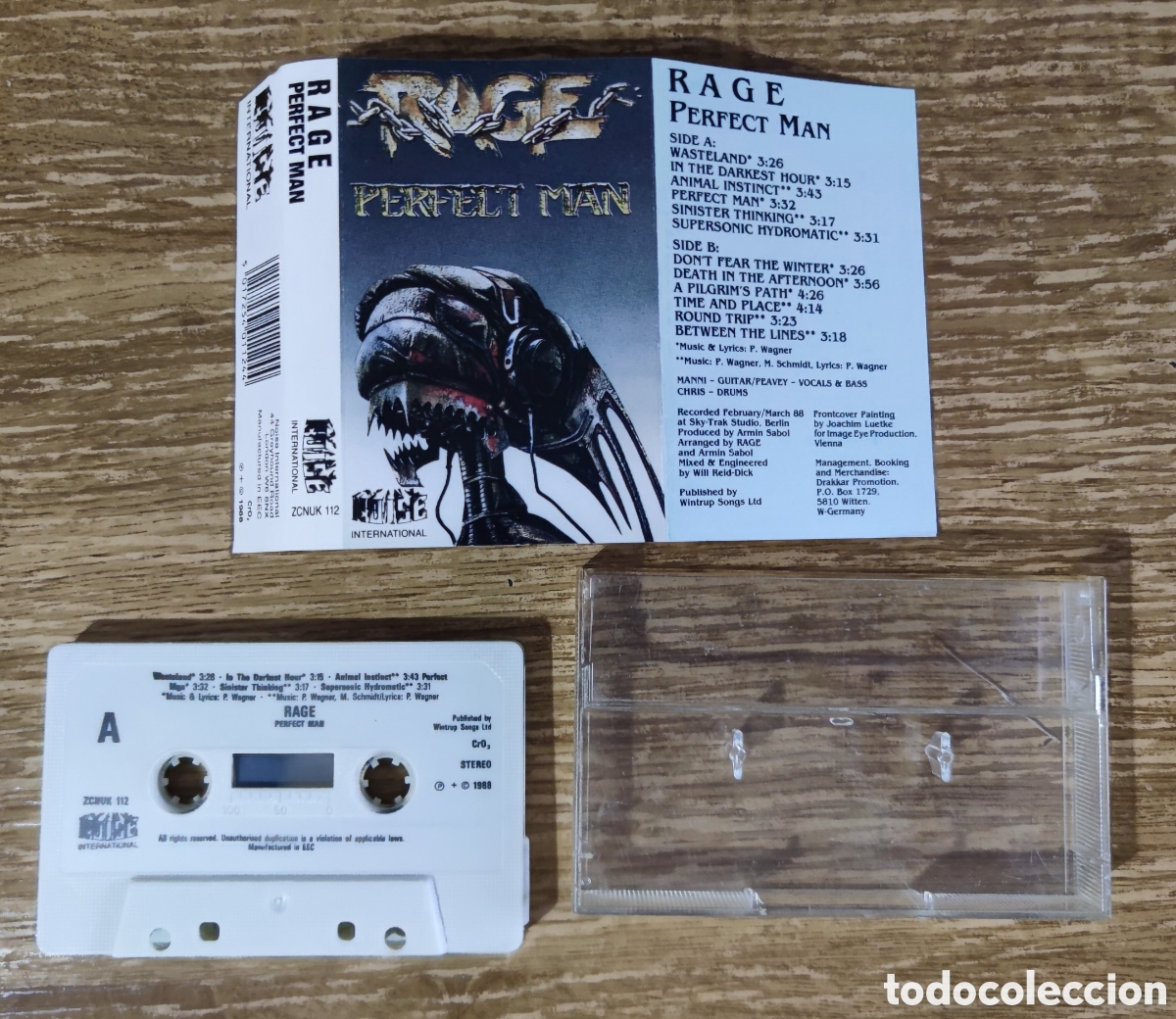 Casetes antiguos: Cassette Rage - Perfect Man (1988) - Foto 2