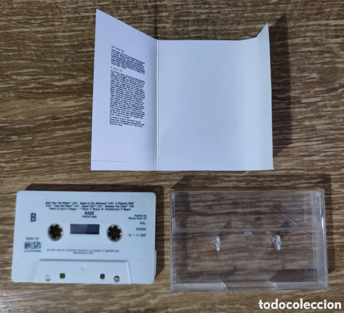 Casetes antiguos: Cassette Rage - Perfect Man (1988) - Foto 3