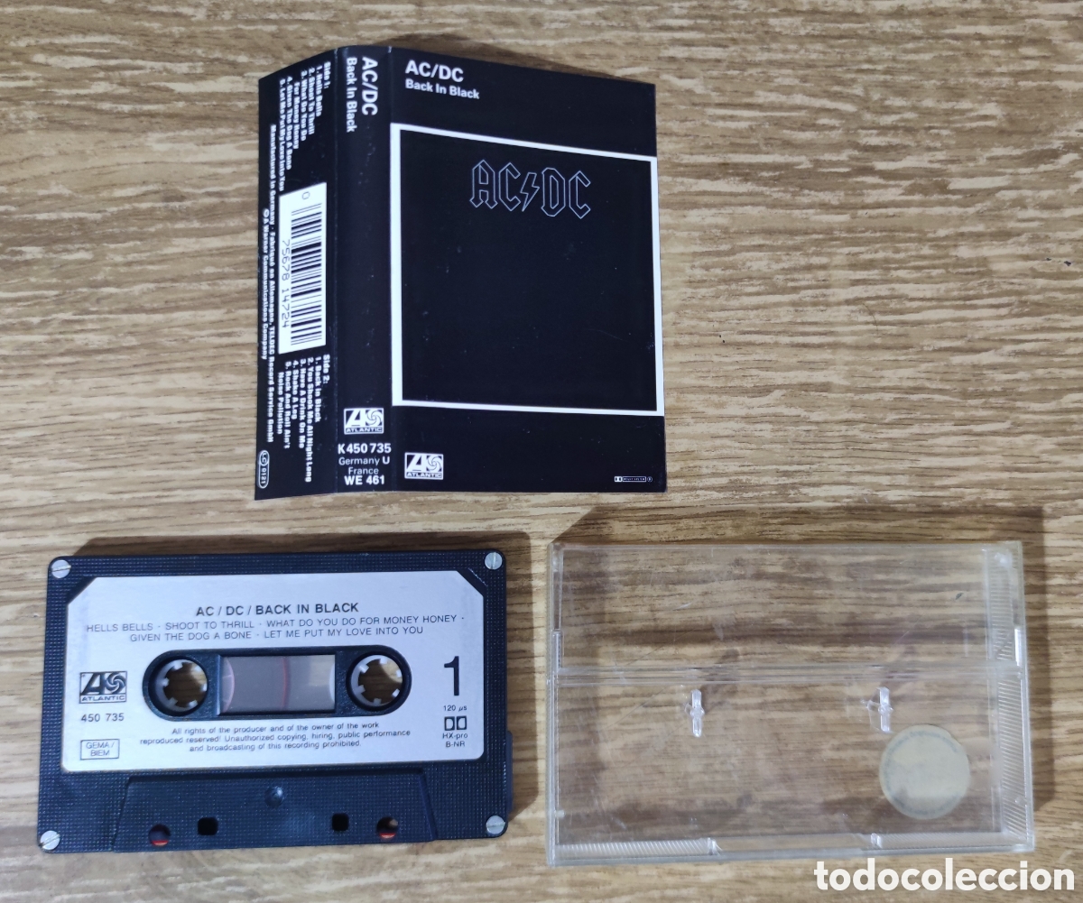 Casetes antiguos: Cassette AC DC - Back in Black (1980) - Foto 2