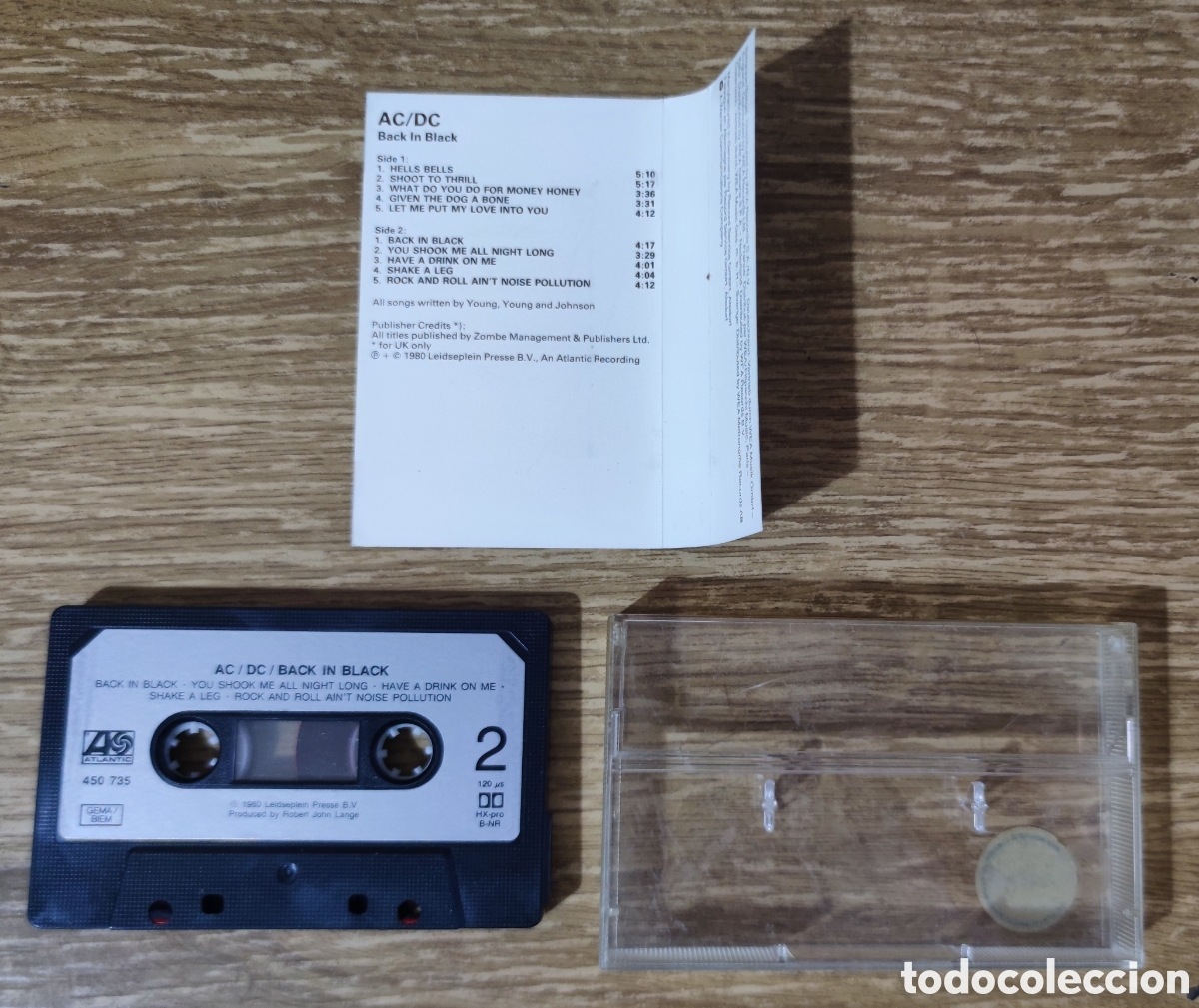 Casetes antiguos: Cassette AC DC - Back in Black (1980) - Foto 3